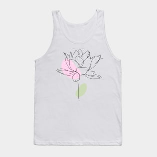 Pink Flower Tank Top